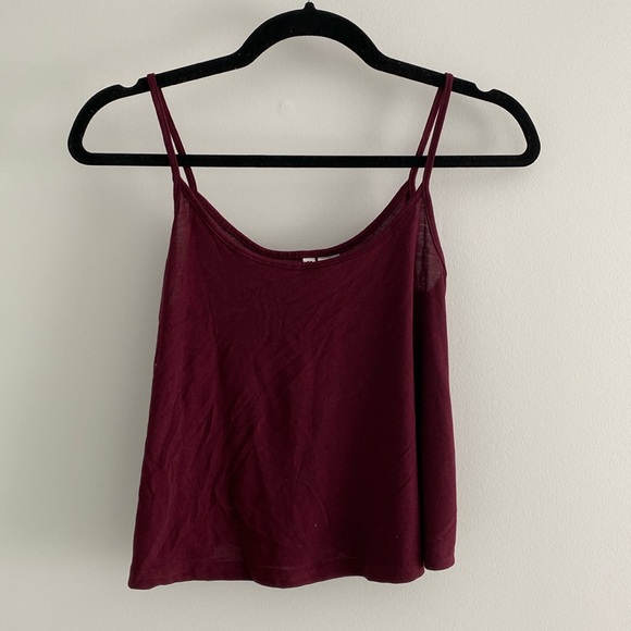H&M women’s maroon spaghetti strap tank top - size xs - Picture 1 of 4